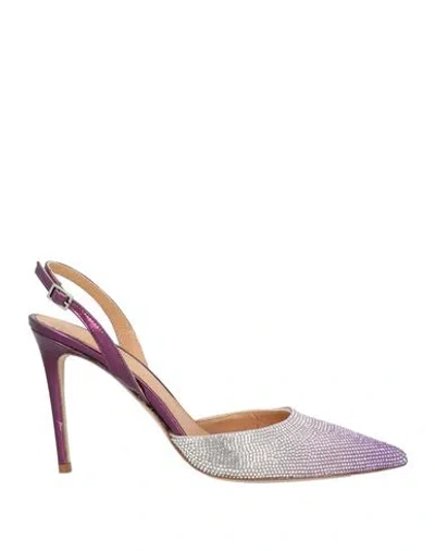 Chantal Woman Pumps Purple Size 9 Leather