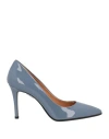 Chantal Woman Pumps Slate Blue Size 8.5 Leather