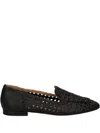 Chantal Woven Leather Loafers In Black
