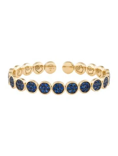 Pre-owned Chantecler 18k 2.09ctw Sapphire Paillettes Bangle Bracelet, 6" In Multicolor