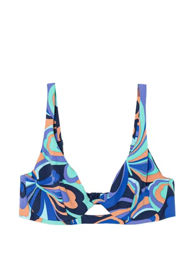 Chantelle Abstract-print Bikini Top In Animal Print