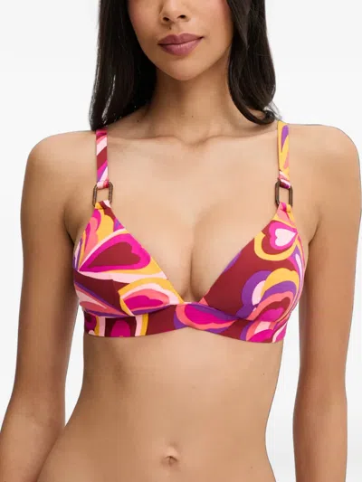 Chantelle Abstract-print Bikini Top In Multi