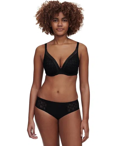 Chantelle Ace Plunge T-shirt Bra Womens Black Underwire Adjustable Buu430