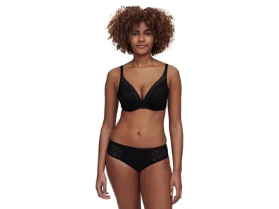 Chantelle Ace Plunge T-shirt Bra Womens Core Black Stretch Seamless Buu563