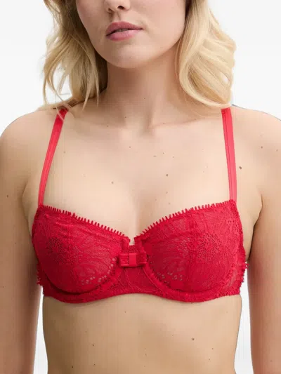 Chantelle Day To Night Lace-trim Bra In Red