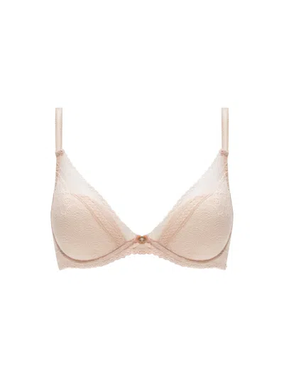 Chantelle Festivite Plunge T-shirt Bra In Neutral