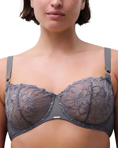Chantelle Fleur Demi Bra In Gray