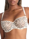 Chantelle Fleur Demi Bra In Milk,black