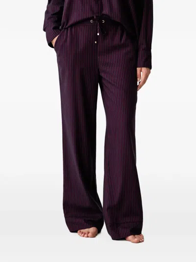 Chantelle Gabriel Striped Pajamas Trousers In Purple