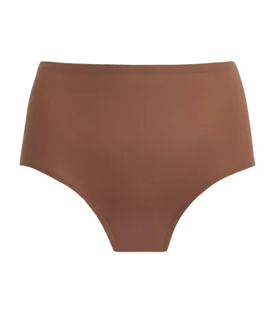 Chantelle High-rise Softstretch Briefs In Brown