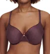 Chantelle Jolie Memory Foam Underwire Bra In Aubergine In Purple