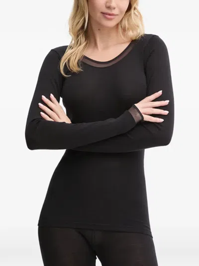 Chantelle Juliana Mesh-panel Long-sleeve T-shirt In Animal Print