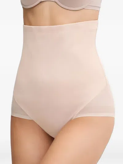 Chantelle Lab Glam Shaping High-waisted Seamless Briefs In Neutral