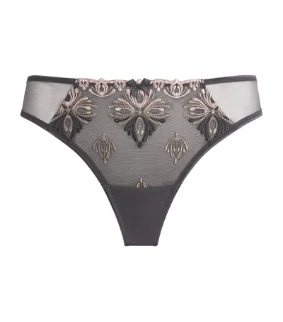 Chantelle Lace Champs Élysées Tanga Briefs In Black