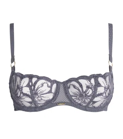 Chantelle Lace Fleur Half Cup Balcony Bra In Gray