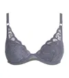 Chantelle Lace Fleur Plunge T-shirt Bra In Gray
