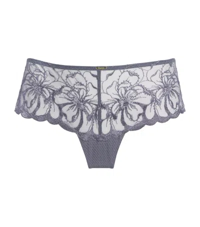 Chantelle Lace Fleur Shorty Briefs In Gray
