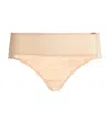 Chantelle Day To Night Mid-rise Lace And Jersey Briefs In Beige