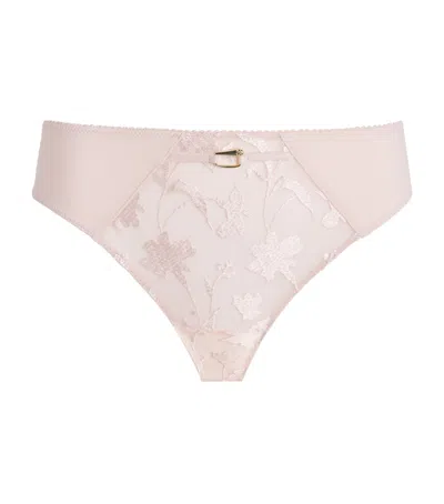 Chantelle Lace Idyll Tanga Briefs In Pink