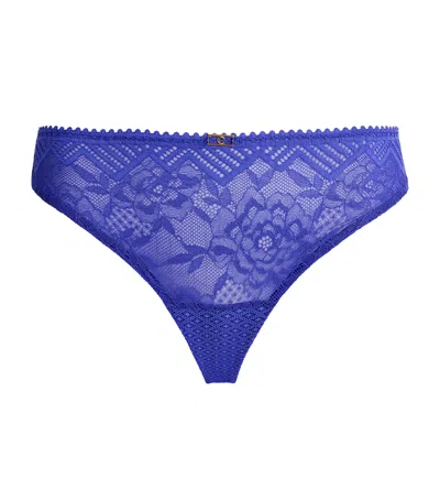Chantelle Lace Origins Tanga In Blue
