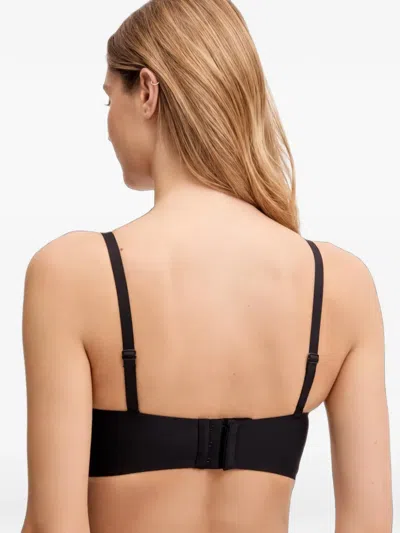 Chantelle Lace Panel Bra In Black