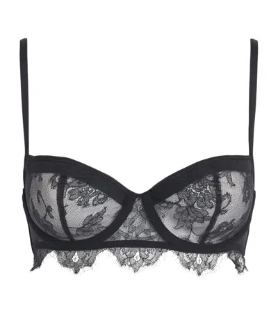 Chantelle Lace Shadow Half-cup Bra In Red