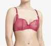 Chantelle Lace Stretch Nylon Demi Bra In Cosmo Pink In Multi