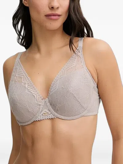 Chantelle Lace-embellished Underwired Bra In Multi