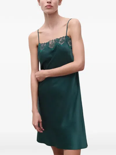 Chantelle Lace-trim Nightdress In Green