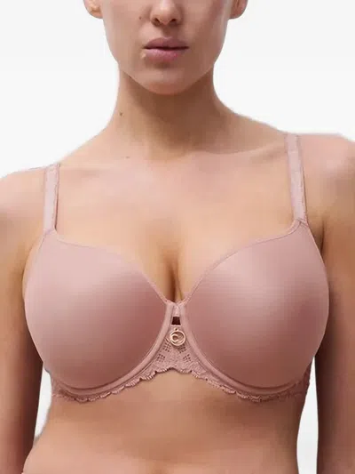 Chantelle Lace-trim Underwired Bra In Pink