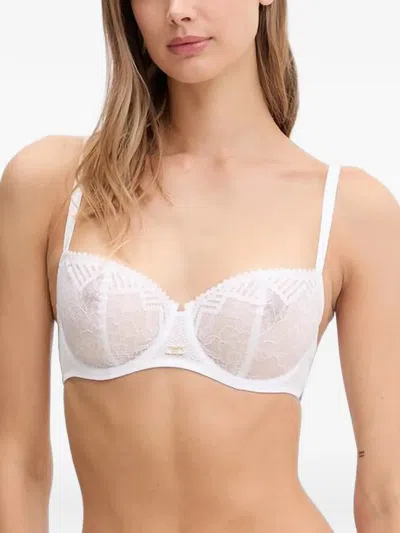 Chantelle Lace-trim Underwired Bra In White