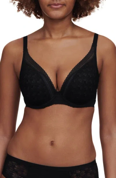 Chantelle Lingerie Ace Plunge Underwire T-shirt Bra In Black