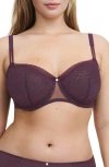 Chantelle Lingerie C Jolie Underwire Demi Bra In Aubergine