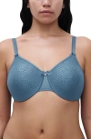 Chantelle Lingerie C Magnifique Underwire Minimizer Bra In Jeans Blue