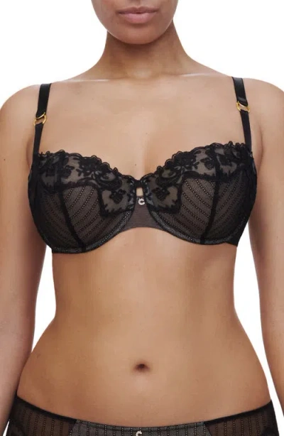 Chantelle Lingerie Cabaret Sauvage Underwire Unlined Demi Bra In Black-11