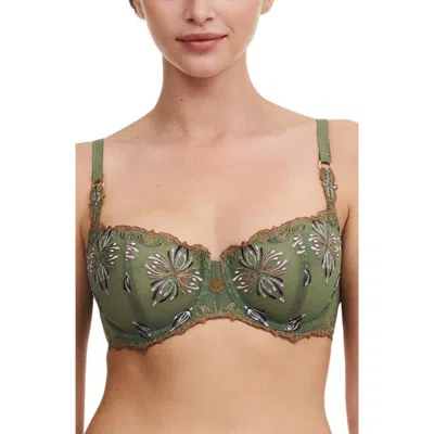 Chantelle Lingerie Champs-élysées Underwire Demi Bra In Kiwi Multico