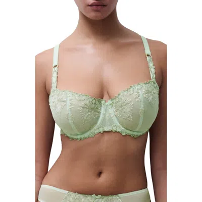 Chantelle Lingerie Champs-élysées Underwire Demi Bra In Green