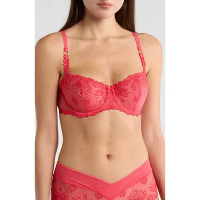 Chantelle Lingerie Champs-élysées Underwire Demi Bra In Red