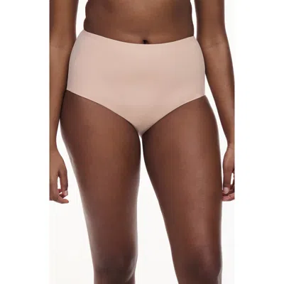 Chantelle Lingerie Comfort Chic High Waist Control Briefs In Rose