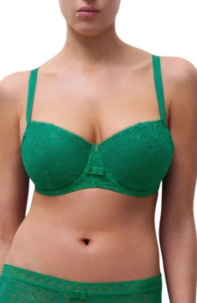 Chantelle Lingerie Day To Night Underwire Demi Bra In Green