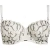 Chantelle Lingerie Fleurs Demi Bra In Milk/black