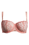 Chantelle Lingerie Fleurs Demi Bra In Candlelight Peach