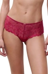 Chantelle Lingerie Fleurs Hipster Tanga In Red