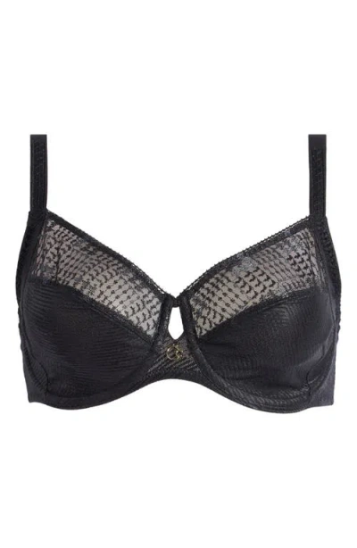 Chantelle Lingerie Intrigue Full Support Underwire Bra In Black-11