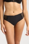 Chantelle Lingerie Legend Mid Rise Bikini Briefs In Black