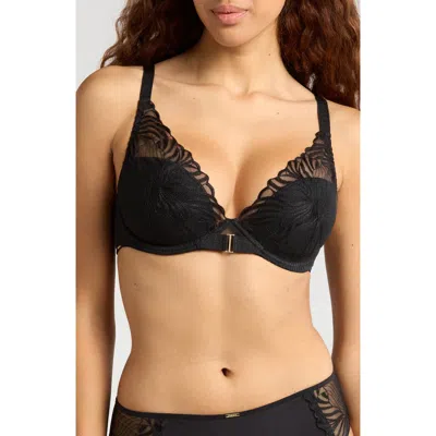 Chantelle Lingerie Legend Underwire Plunge T-shirt Bra In Black
