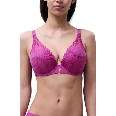 Chantelle Lingerie Legend Underwire Plunge T-shirt Bra In Purple