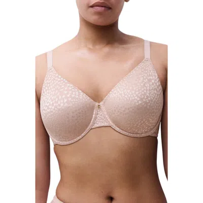Chantelle Lingerie Magique Underwire Back Smoothing Minimizer Bra In Pink