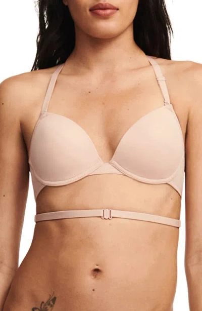 Chantelle Lingerie Multifit Plunge Underwire T-shirt Bra In Beige Blush
