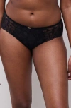 Chantelle Lingerie Muse Lace Hipster Panties In Black